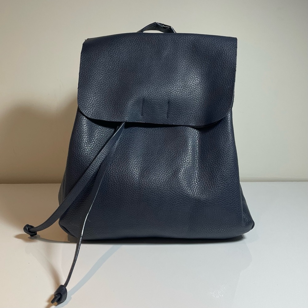 Parfois faux leather backpack purse in navy